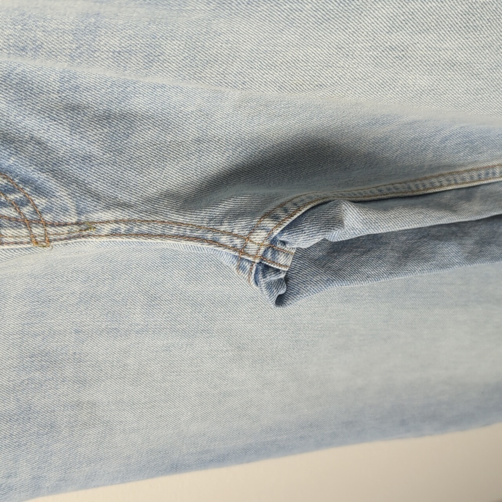 GRLFRND Wide Leg Jean Women's 30 Light Wash Denim Jeans Pants Sparkle 8 - Picture 8 of 15